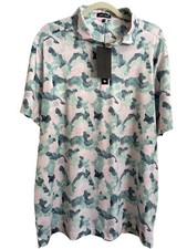 NWT Bad Birdie Core Golf Polo Men's Size XL Mirage Oasis