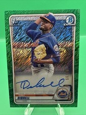 2020 Bowman 1st Tony Dibrell Green Shimmer Refractor AUTO Mets RC SSP /99
