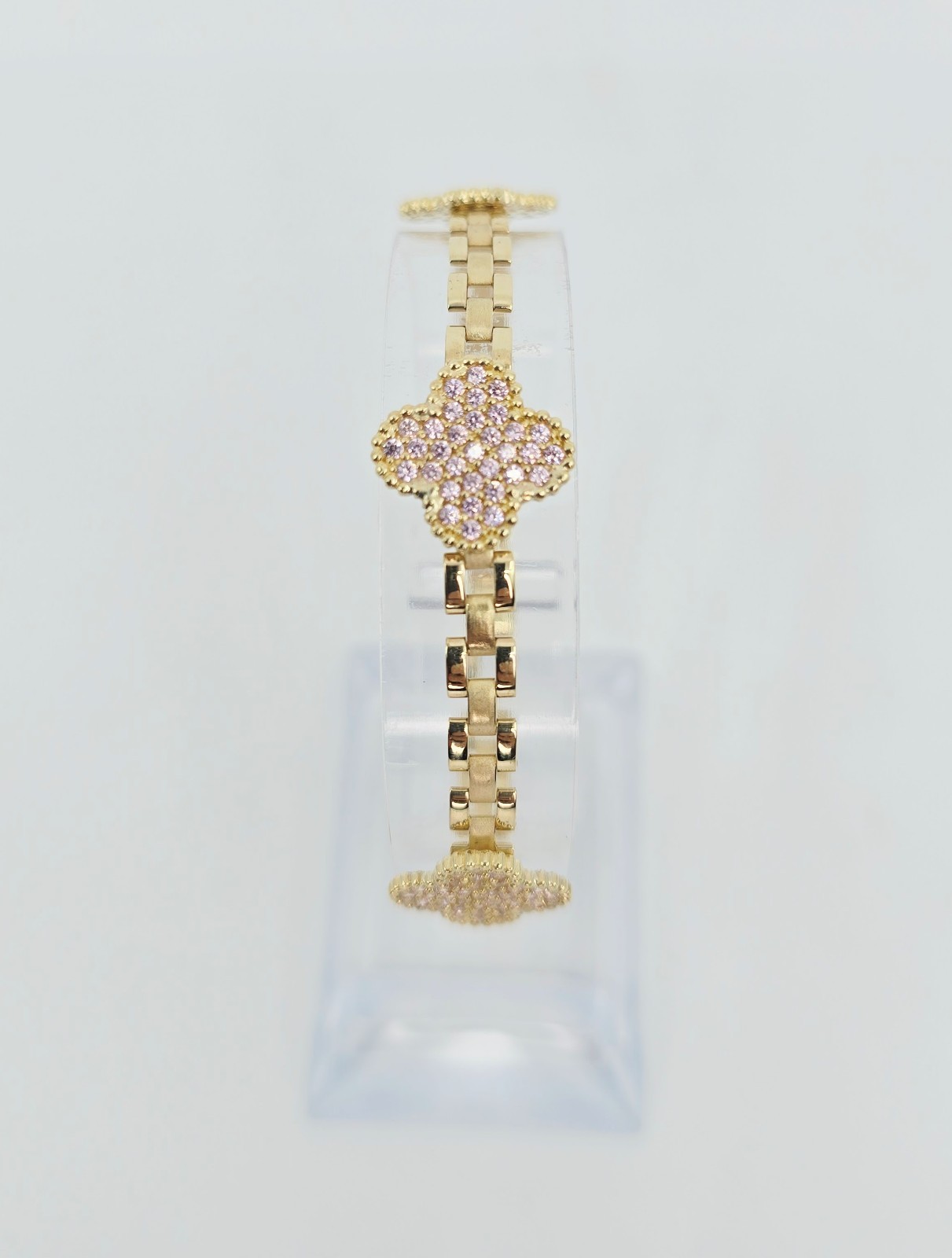 Unique 10K Solid Yellow Gold Four Leaf Clover Rol… - image 7