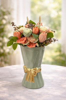 Handmade Floral Candle Bouquet   100% Soy Wax Flower Arrangement Gift