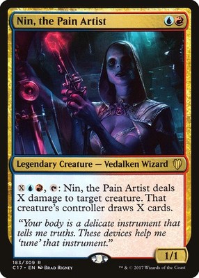 Nin, the Pain Artist Commander 2017 PLD Blue Red Rare MAGIC MTG