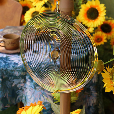 Wind Spinners Outdoor, Garden Decor, Bird Deterrents for Outside, 3D Metal Ya...