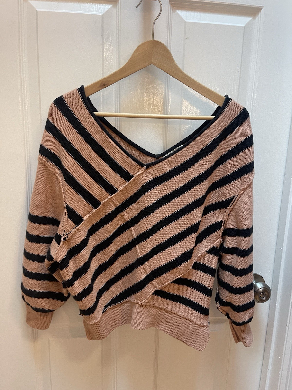 We the Free People Crossroads Pullover Women's Small Dolman Exposed Seam Boho