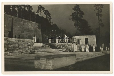Orig. Foto AK Postkarte Olympia Berlin 1936 - Spiel auf Dietrick Eckardt Bühne