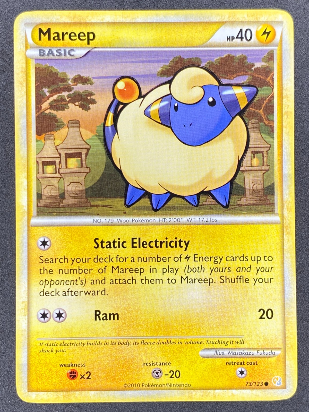 Pokémon Mareep 73/123 HS HeartGold & SoulSilver NM