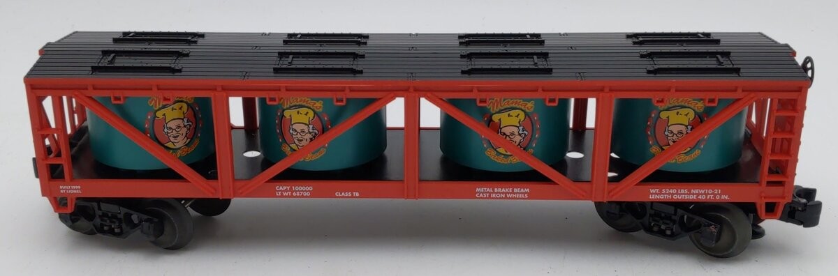 Lionel 6-19447 O Gauge Mama's Baked Beans Vat Car LN/Box