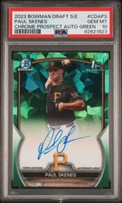 2023 BOWMAN DRAFT SAPPHIRE EDITION CHROME PROSPECT AUTOS PAUL SKENES 6/99 PSA 10