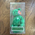 Vintage Ty Erin The Emerald Teddy Retired Plush Toy RARE CASE Included 🐻