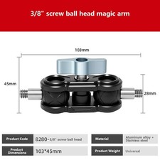25mm Metal Articulating Magic Arm Universal Ball Head Mount For Camera Bracket