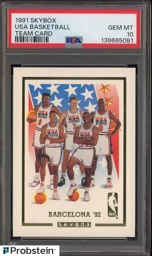 1991 Skybox USA Basketball Team Card Michael Jordan Dream Team PSA 10 GEM MINT
