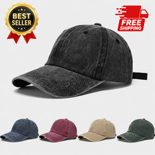 Cotton Baseball Cap Ball Dad Hat Adjustable Plain Solid Washed Men Premium 2026