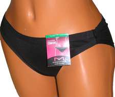 Panties Lingerie Maidenform Invisible Comfort Black Bikini Sz 7 Large