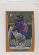 2014 Bowman Chrome Minis Orange Refractor 3/10 Carl Edwards Jr CJ #215 jn3