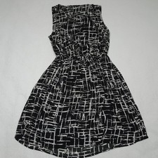 Forever 21 Size Small Black White Sleeveless Dress with Back Cutout