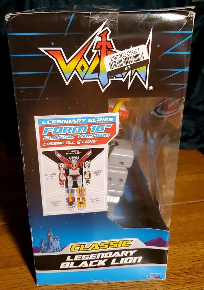 Figura de acción Voltron Classic Legendary Series Black Lion 60+ frases/sonidos 10" Foto 3 de 4