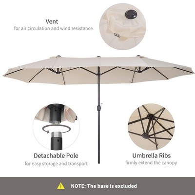 best rated rectangular patio umbrella Amazon.com : MEVBC 10 X 13 FT Cantilever Outdoor Patio Umbrella with LED  Lights Large Heavy Duty 360 Rotation Double Top Offset Rectangular  Umbrellas for Backyard Garden Pool Outside Deck, Beige :