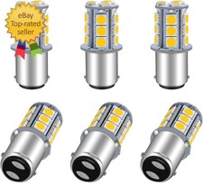 6-pack 1076 Led Bulb For Rv 1142 1004 Ba15d Warm White Bulb Replacement For 12v