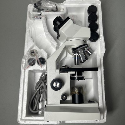 AmScope Biological M Series Microscope BM-100FL Pre-owned Excellent W Extras Lot