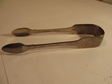 solid silver sugar tongs c1800. 41 grams