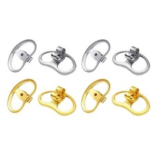 8pcs Earring Stoppers Backings Pierced Safety for Ear Studs Big Earring Lifters
