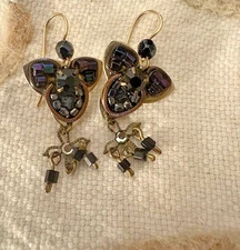 AYALA BAR DANGLE BEADED GORGEOUS EARRINGS