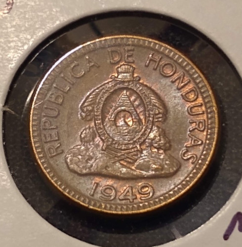 1949 honduras 1 centavo bu uncirculated red brown central america world coin