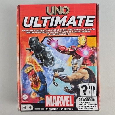 UNO Ultimate Marvel 1st Edition Core Card Game Complete 8 Foil Cards Mattel