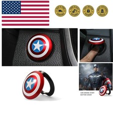 Car Engine Start Button Cover Abs Car Ignition Switch Trim Cover Captain Amer... Car Engine Start Button Cover Abs Car Ignition Switch Trim Cover Captain Amer...