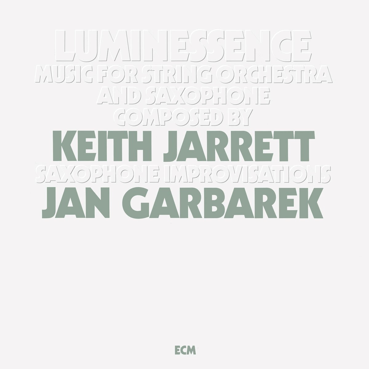 Keith Jarrett & Jan G Luminessence: Music for String Orchestra and Sa (Vinyl LP)