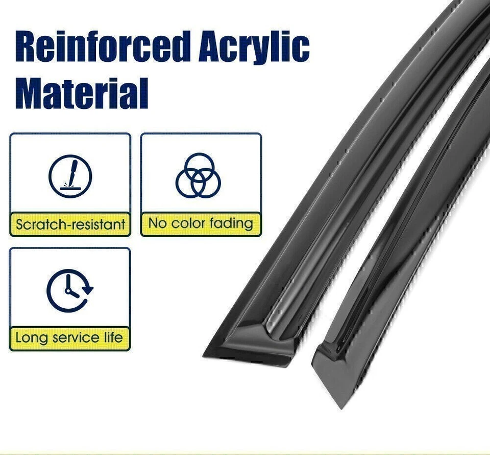 For 2009-2013 Toyota Corolla JDM Window Visors Vent Wind Deflectors Rain Vwicbuh - Изображение 4 из 4