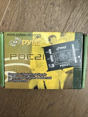 Pyle PDC21 Premium Direct Injection Audio Box, 1/4'' Connector, Black