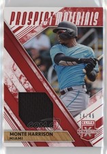 2019 Panini Elite Extra Edition Prospect Materials Red 14/49 Monte Harrison 1g4r