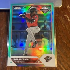 Juan Guerrero 2023 Topps Pro Debut Chrome Aqua Refractor /75 #PDC-158