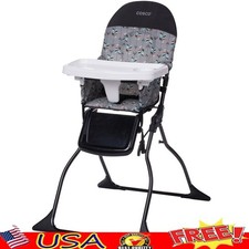 Simple Fold High Chair Portable 3 Position Adjustable Tray Travel Friendly New