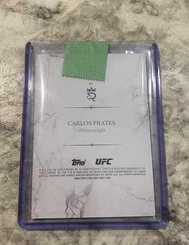 2025 Topps Royalty UFC RC Carlos Prates /25 & Full Violence Tee Size L (BUNDLE) - Picture 3 of 5
