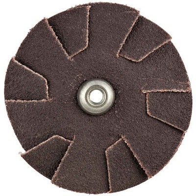 Norton 8834184344 3'' Merit AO Medium Grit Overlap Slotted Discs 120 Grit 100 pk