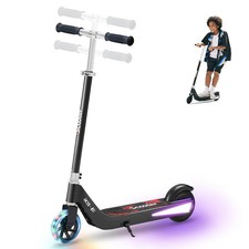 iScooter iK1S Kids Electric Scooter with Colorful Flashing Wheels Black