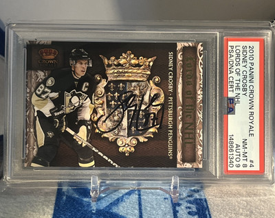 2010 Panini Crown Royal Sidney Crosby AUTO 270/499 Lords Of The NHL PSA 8/9