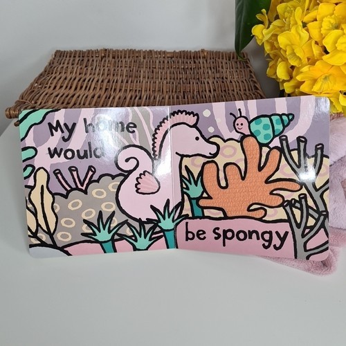 Jellycat Sienna Seahorse Soother & Seahorse Sensory Book Comforter Blanket Pink - Picture 17 of 18