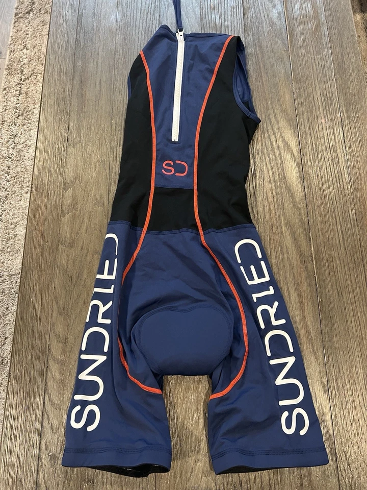 Kit de ciclismo azul seco para hombre Traje de triatlón Tri Traje de piel Pequeño Foto 2 de 2