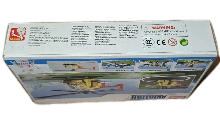 Sluban Aviation Helicopter 100 Piece Building Block Set M38-B0667A New - Image 3 of 4