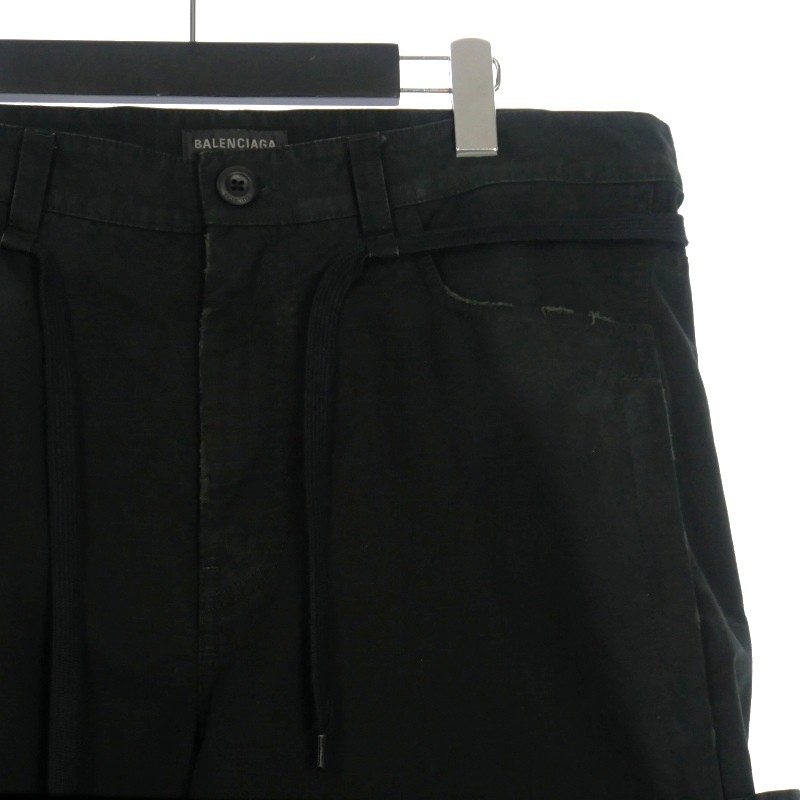 Balenciaga Multi-Pocket Cropped Skater Wide Cargo Long Pants S Black 746491 thumbnail 3