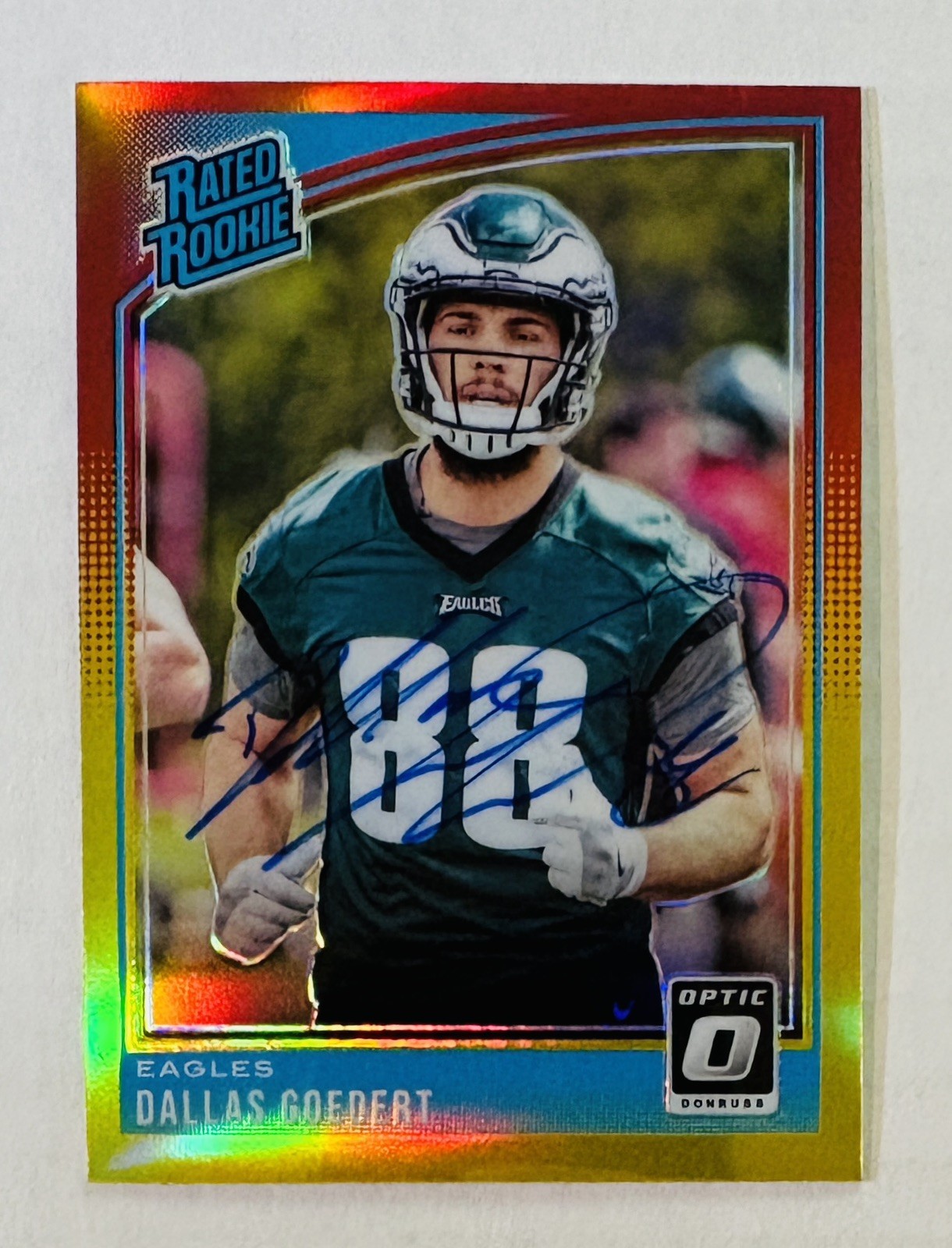 Dallas Goedert Panini Donruss Optic #197 Autograph Red
