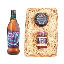 Adnams Beer Wicker Tray Gift Set | Double Ghost IPA | Cheese & Chutney Hamper