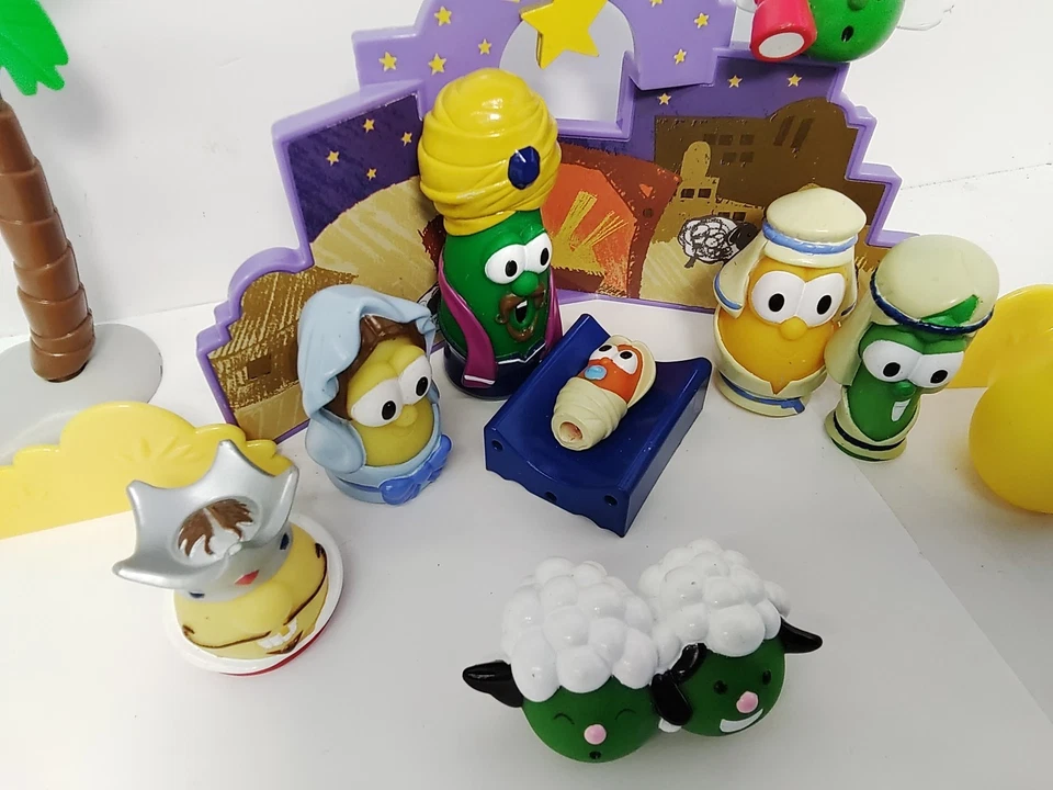 Veggie Tales Belén Figura Lote Mixto Navidad Set Big Idea Toys 2004 De Colección Foto 3 de 4