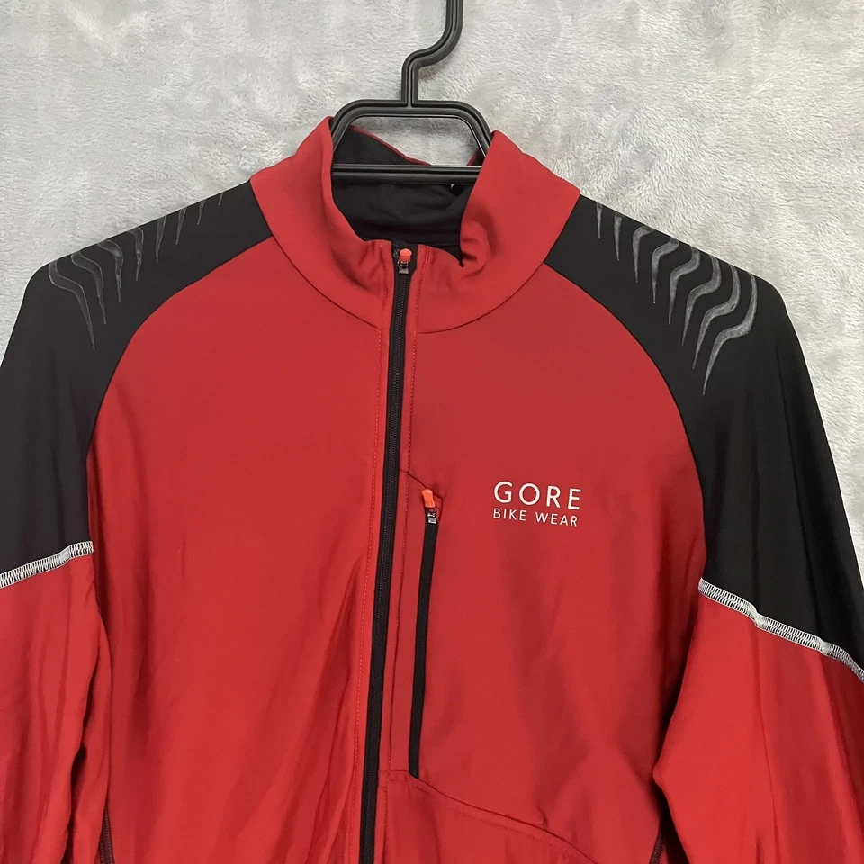 Gore Bike Wear Jacket Mens Size Medium Cycling Soft Shell Red - Image 2 of 4