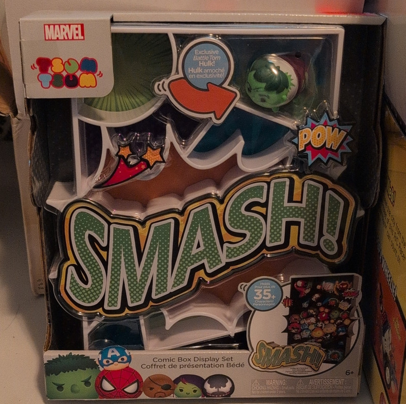 Marvel Tsum Tsum SMASH! Comic Box Display Set 35+ Capacity Hulk Spider-Man