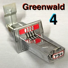 Greenwald 4 Vertical Coin Slide Sticker Tattoo Vending Machine Quarter Mechanism
