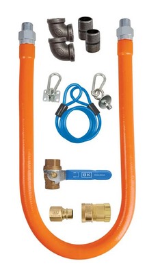 BK Resources 36'' Gas Hose Connection Kit #9 - 1/2'' Inner Diameter