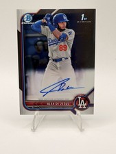 LA Dodgers 2022 1st Bowman Chrome Alex De Jesus Auto #CPA-AD